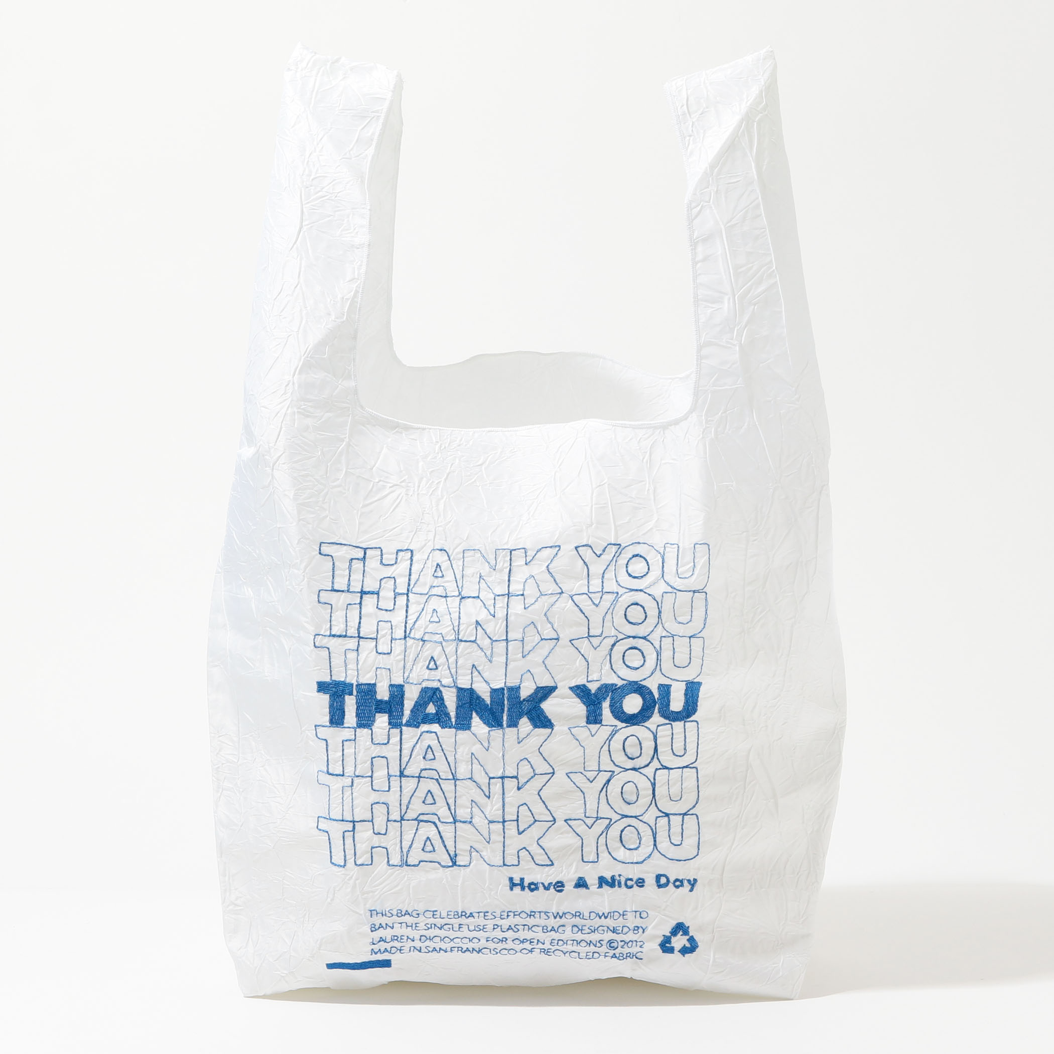 OPEN EDITIONS THANK YOU BLUE TOTE BAG