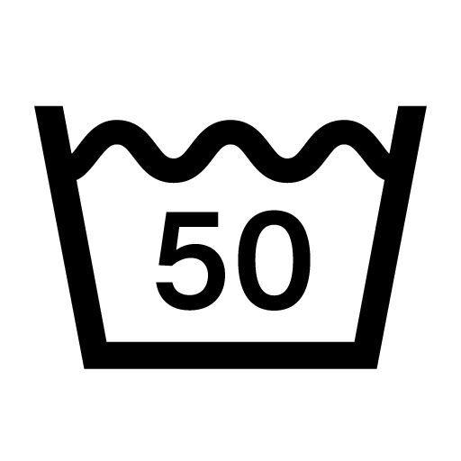 液温は、50℃を限度とし、洗濯機で通常の洗濯処理ができる。