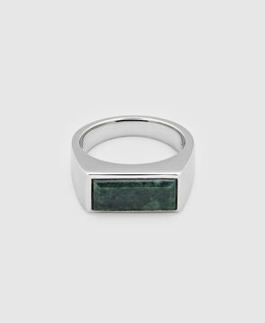 TOM WOOD Peaky Ring Green Marble リング