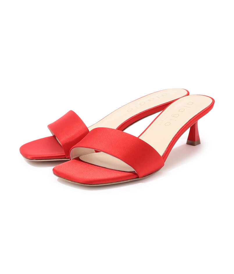 alagio SATIN MULE SARA ヒールサンダル