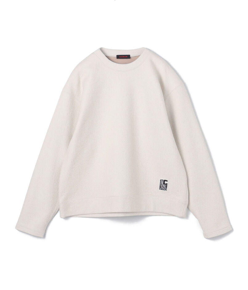 CABaN ウールコットンダブルフェイス クルーネックプルオーバー