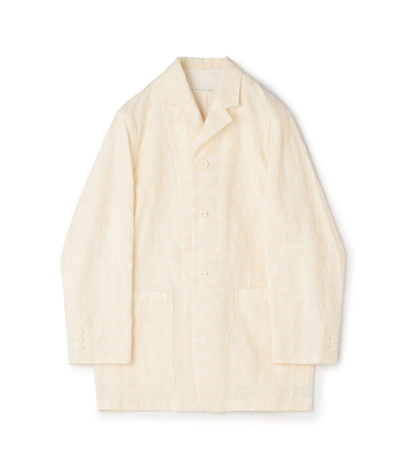 nonnotte Crispy Embroidery Cutaway Front Jacket