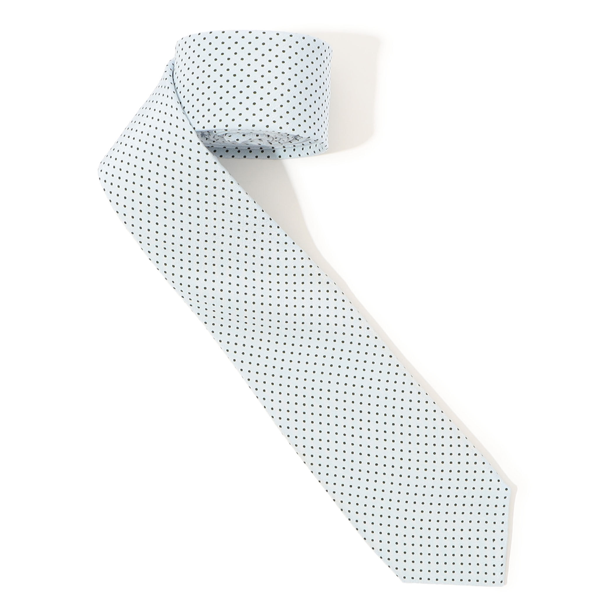 MAISON et VOYAGE シルクプリント 1mmドット ナロータイ