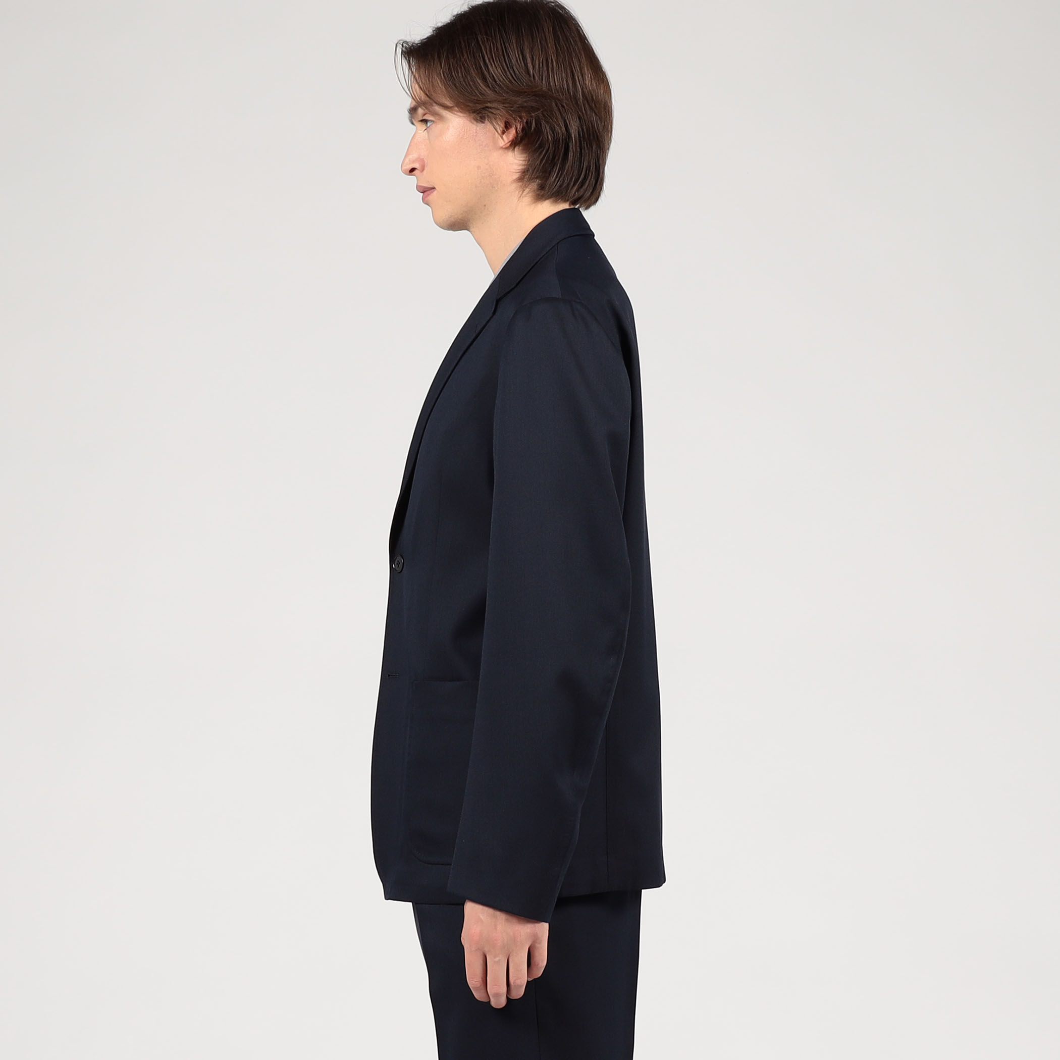 ウールポリエステル シングルブレステッド 2Bジャケット V.B.CANONICO