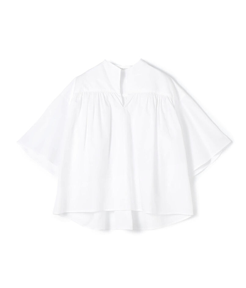 コットンブロード ギャザーブラウス