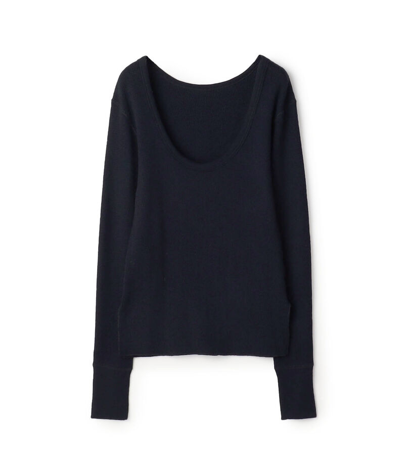 ウールワッフルジャージー フィットカットソー