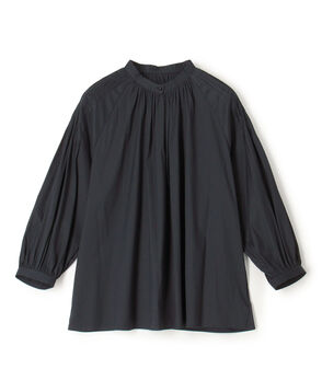 ストレッチブロード ピンタックスリーブブラウス