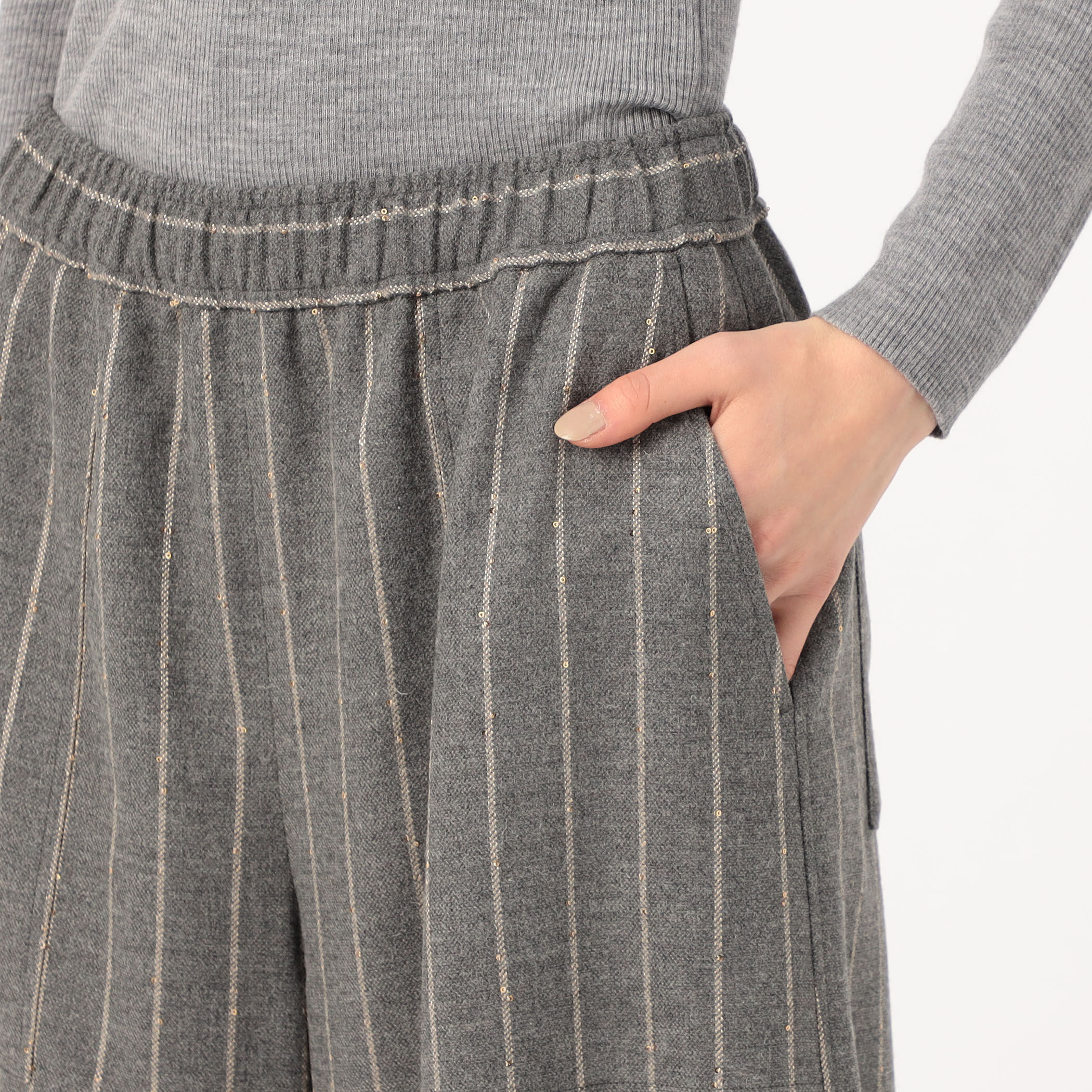 ノーブルフラノ イージーワイドパンツ｜トゥモローランド 公式通販