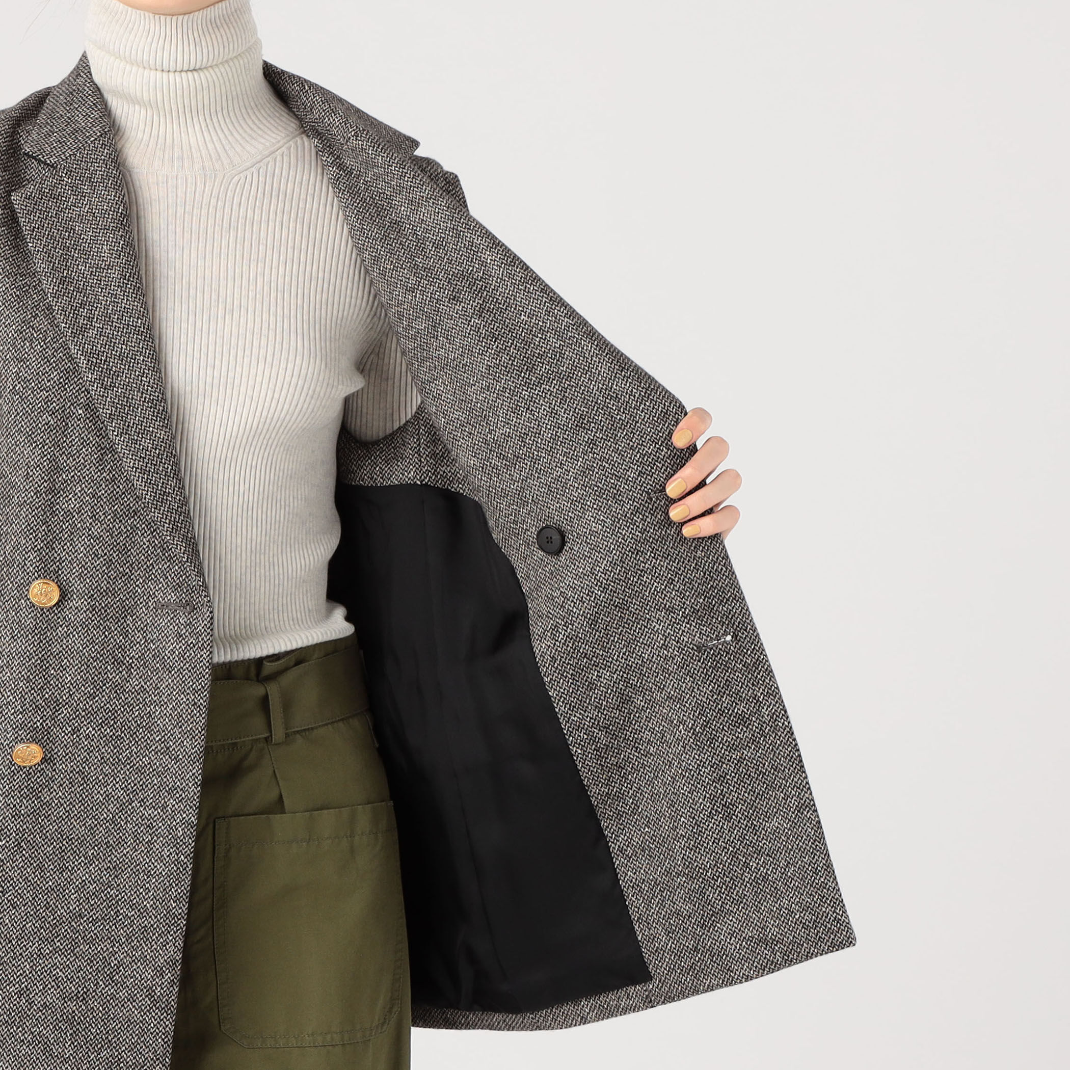 シルクミックスツイード ダブルブレストジレ｜トゥモローランド 公式通販