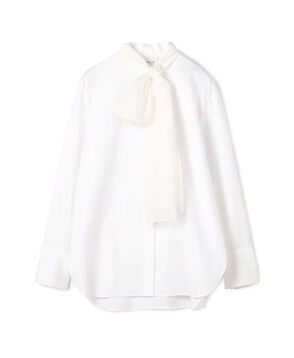 コンパクトブロード シフォンボウタイブラウス