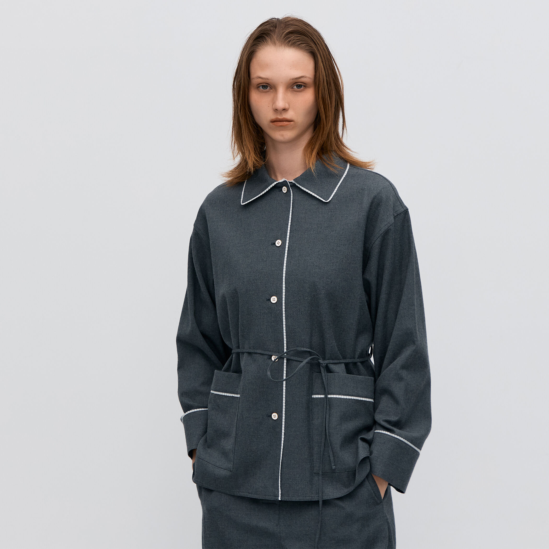 極美品 トゥモローランド BACCA 2,8万 コットン シャツ ブルー 長袖 美品 トゥモローランド BACCA 2,8万 コットン シャツ ブルー