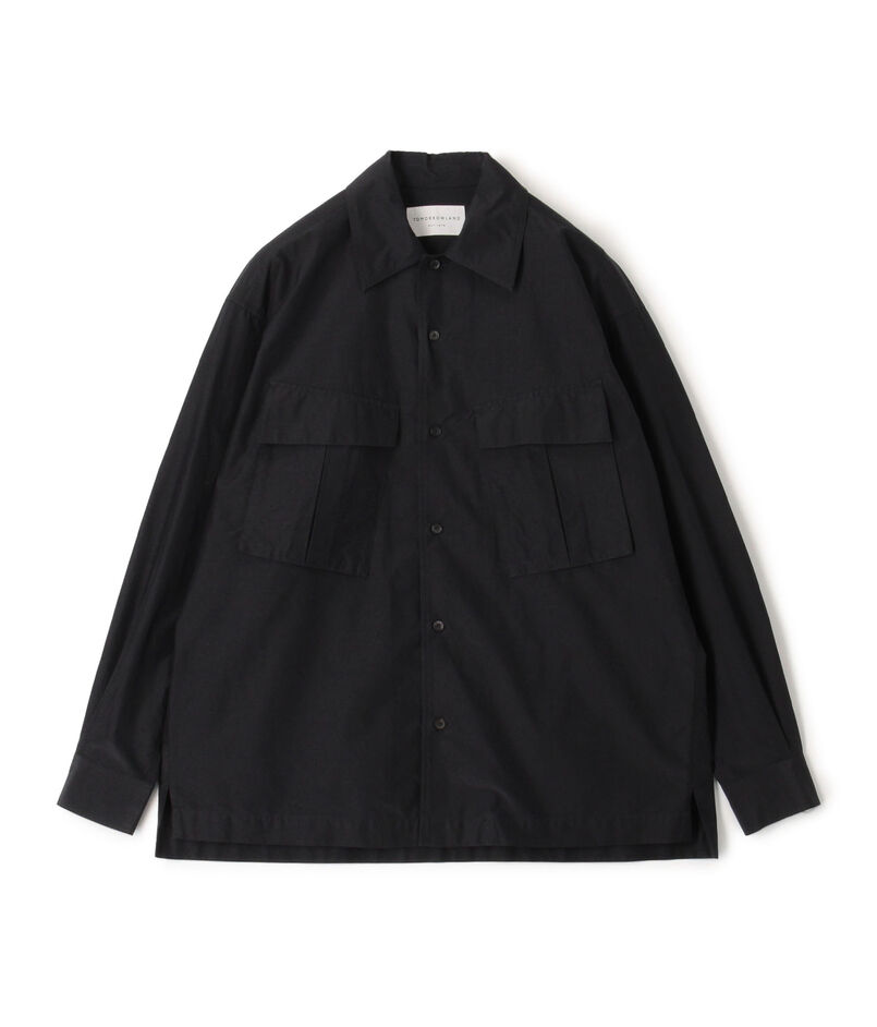 ■コットンシルク ダブルポケット シャツブルゾン