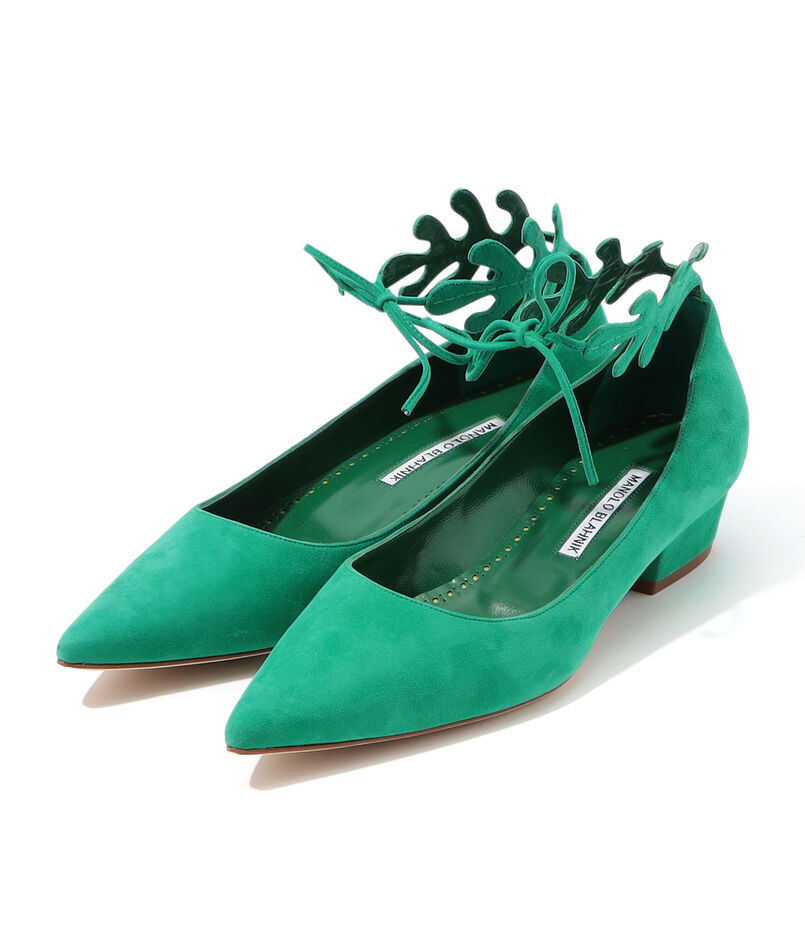 MANOLO BLAHNIK FLORETE スエードパンプス