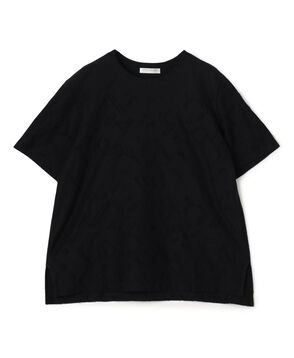 ジオメトリックカットジャージー クルーネックプルオーバー