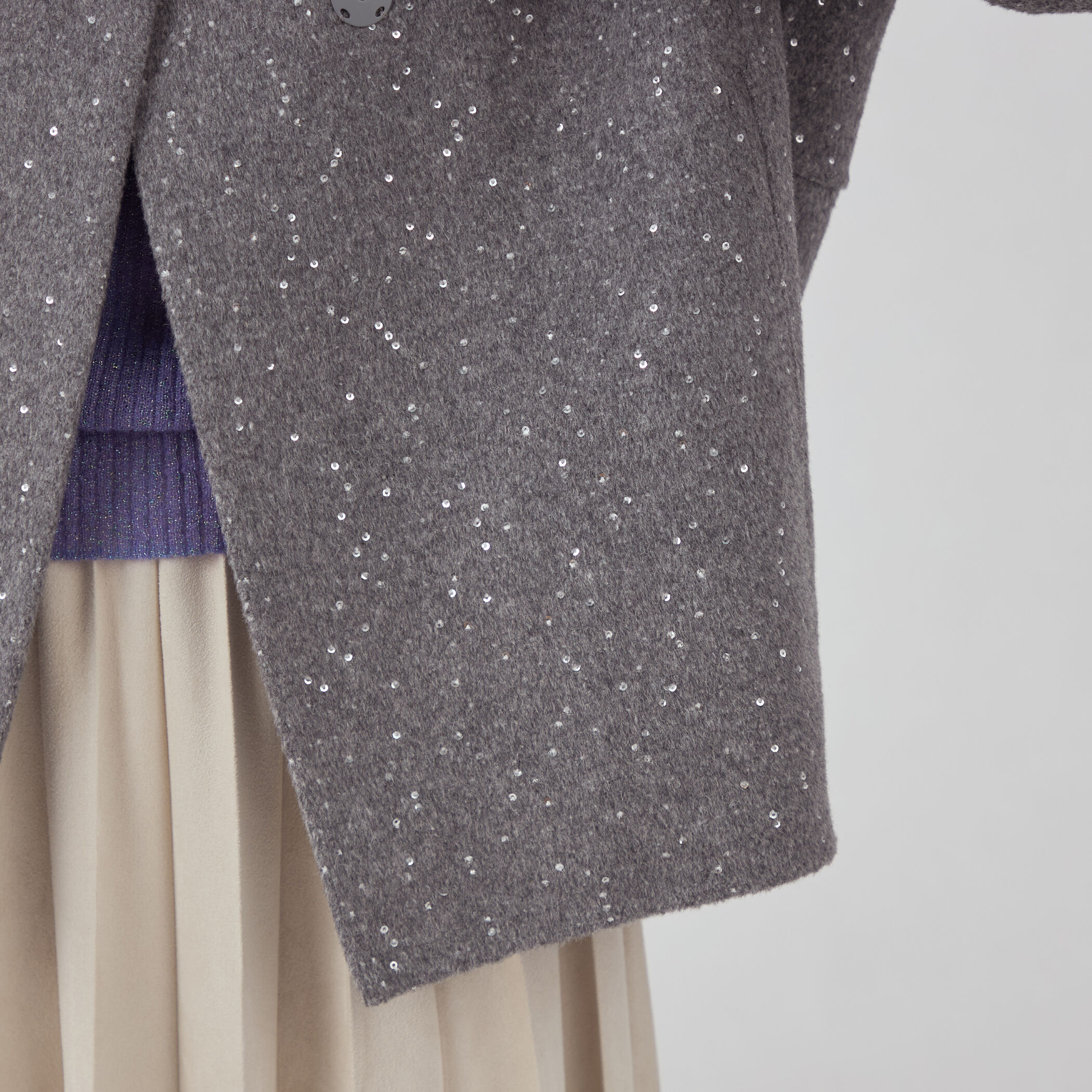 スパンコールリバー ショートコクーンコート｜トゥモローランド