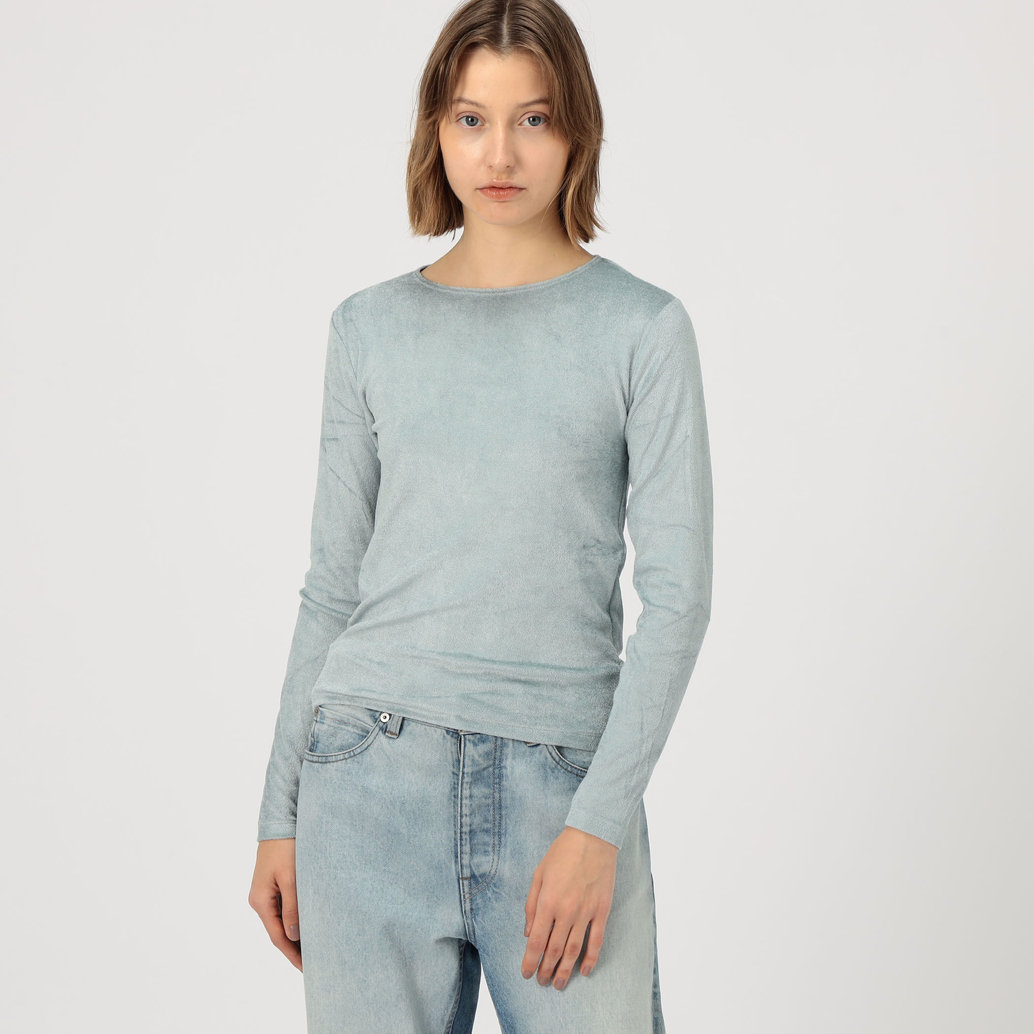 baserange ベロア　ロングスリーブT BASERANGE ベロア ロングスリーブプルオーバー