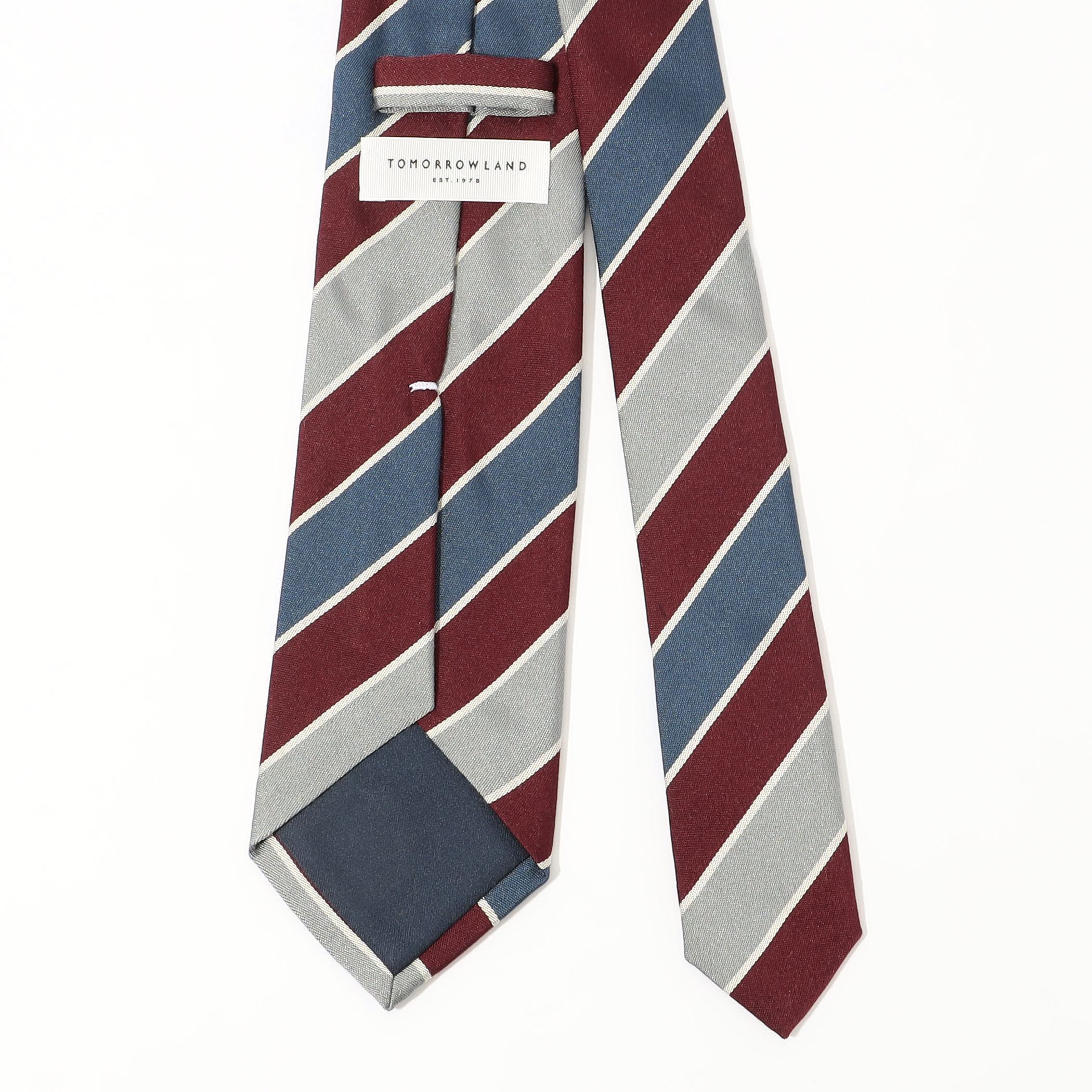 TOMORROWLAND シルク レジメンタルストライプ ネクタイ
