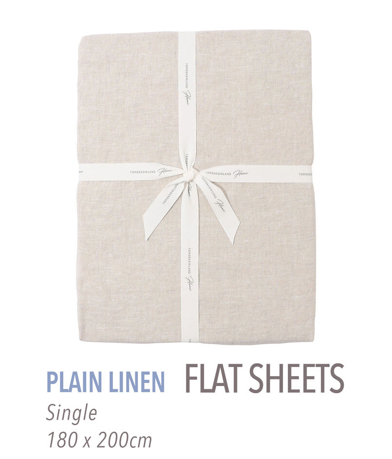プレーンリネン フラットシーツ（シングル）