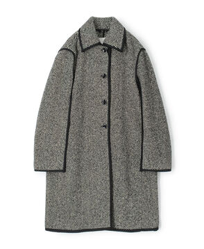 JIL SANDER COAT 65 W TRIM ヘリンボーン ステンカラーコート