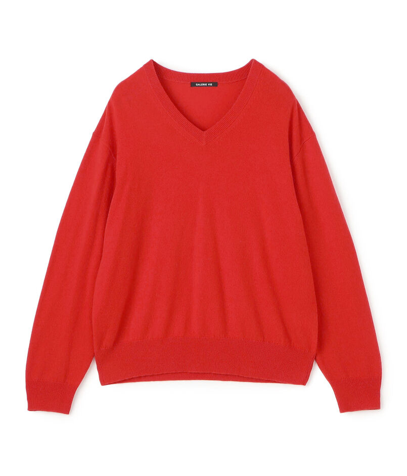 スコットランドカシミヤ Vネックプルオーバー