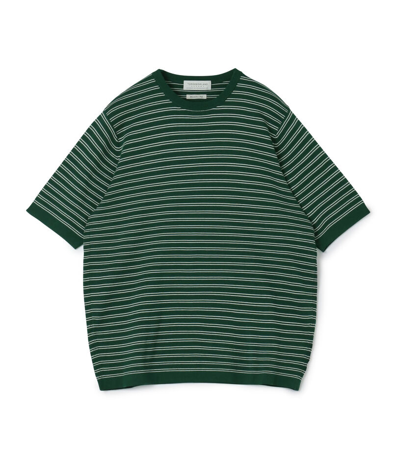 ■TOMORROWLAND tricot シーアイランドコットン ハーフスリーブクルーネックニット