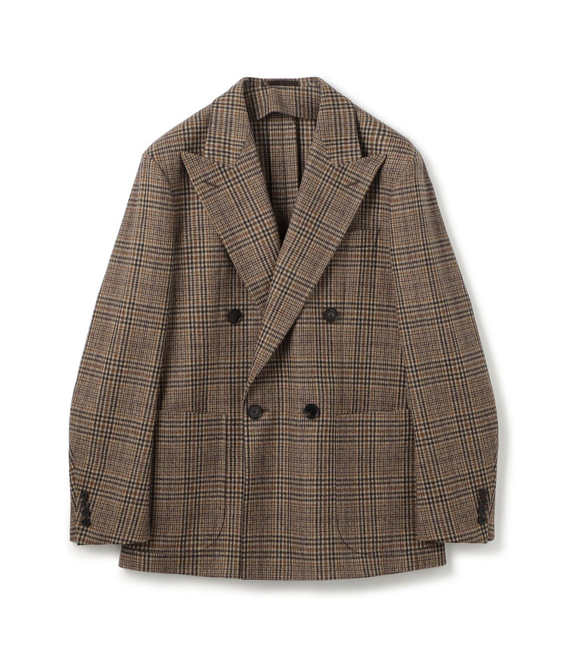 ウールフランネル ダブルブレステッド4Bジャケット FOX BROTHERS