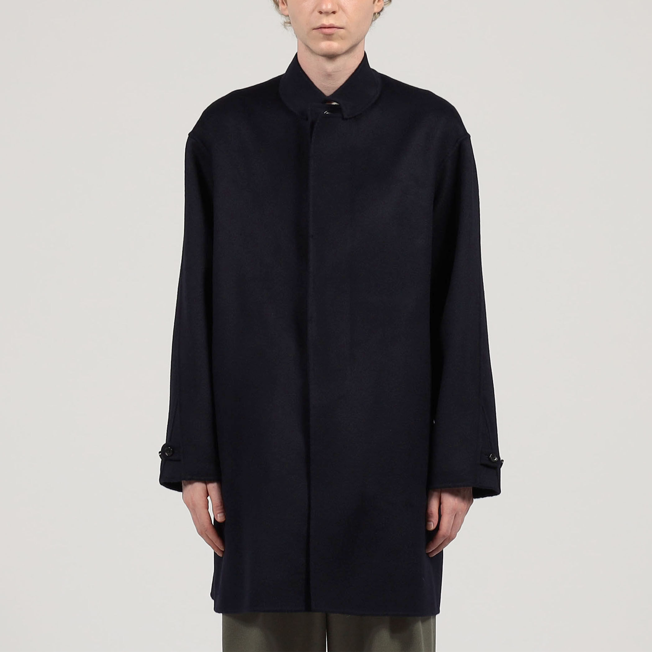 カシミヤ ダブルフェイス スタンドカラー コート｜トゥモローランド