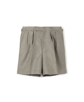 FUMIYA HIRANO OXFORD リネンウールヘリンボーン サイドアジャスターショーツ