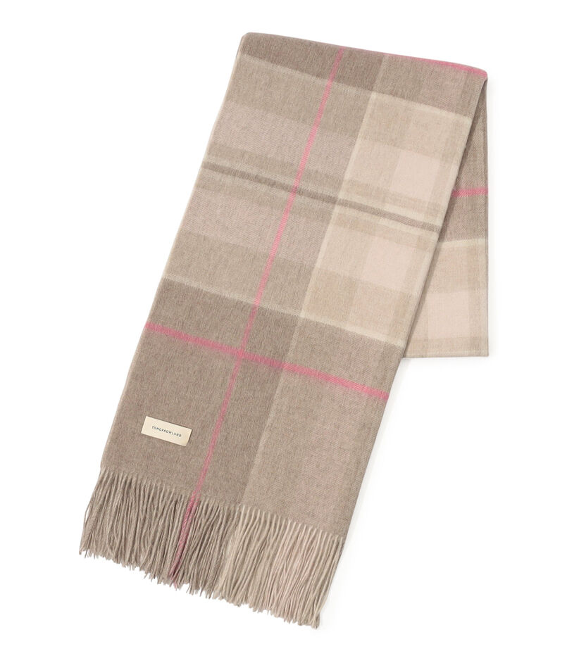 TOMORROWLAND カシミヤ ダブルフェイス チェックストール