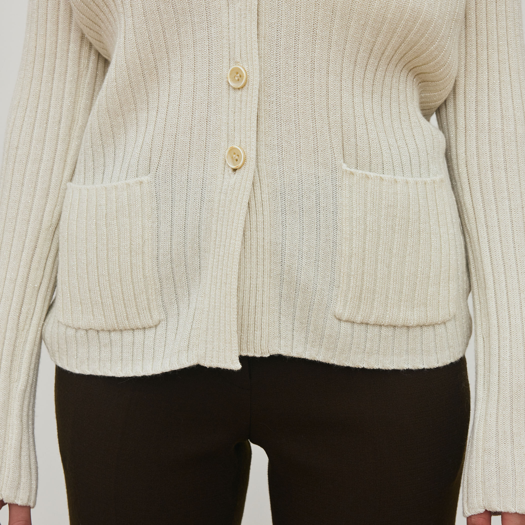 ウールリブ Vネックカーディガン｜トゥモローランド 公式通販