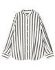 【WEB先行予約】ソフトストライプ スタンドカラーシャツ