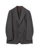 ウールツイード ピークドラペル シングルブレステッド2Bジャケット MARLING&EVANS
