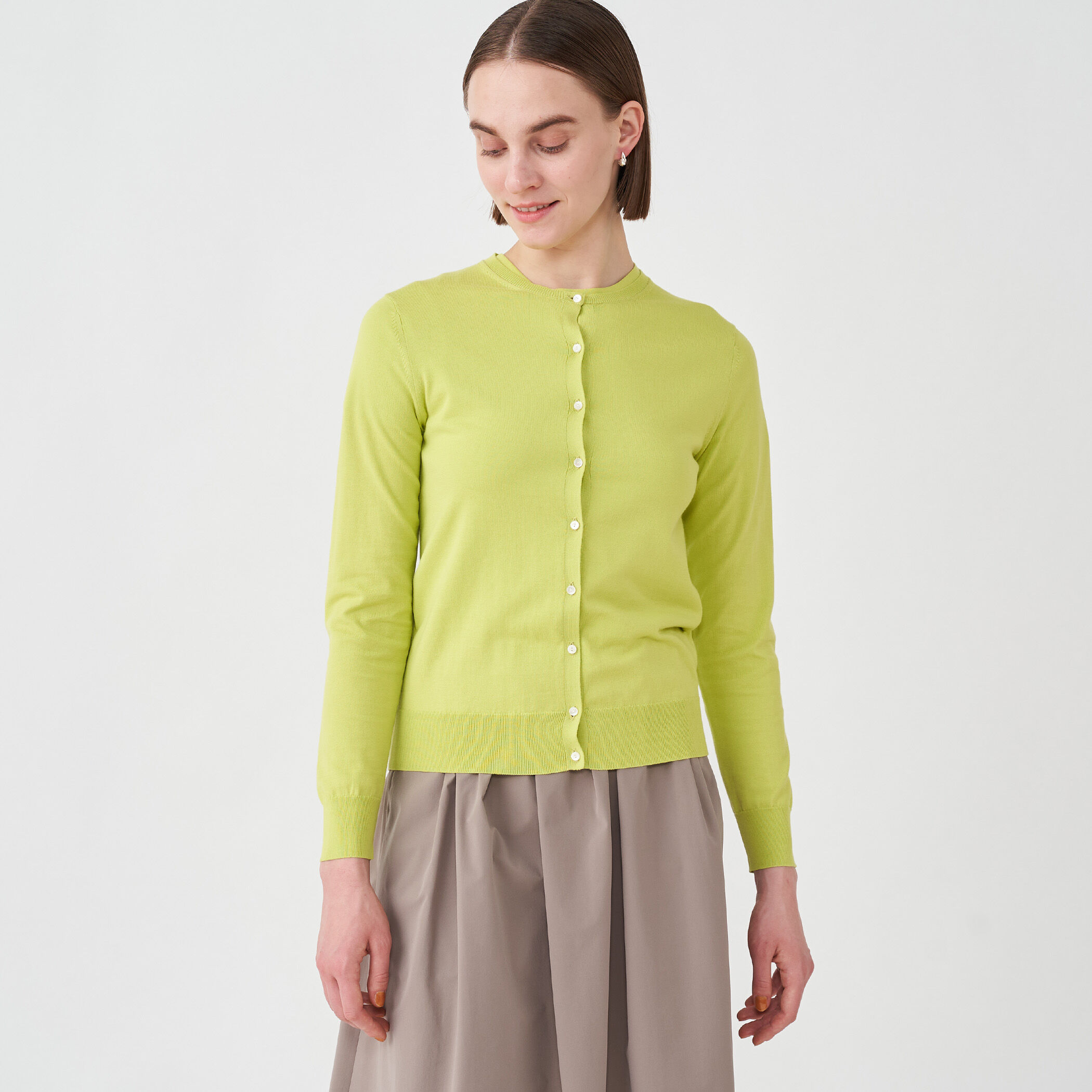 【チャチャ】　トゥモローランド Ballsey ニットカーディガン ハイゲージコットン クルーネックカーディガン｜トゥモローランド 公式通販