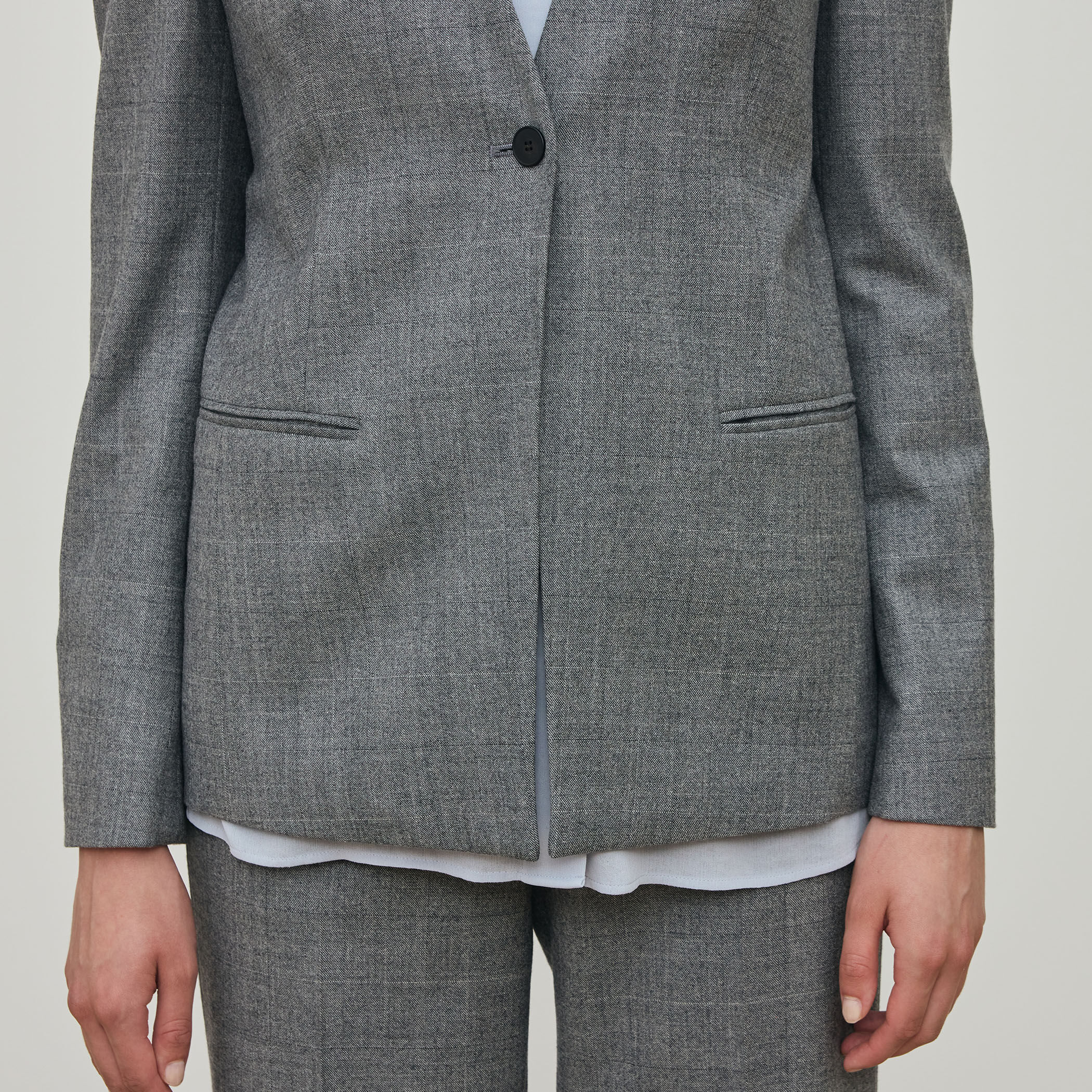 DES PRES ループヤーンドビー ノーカラージャケット フリーサイズ ウール セール】 ループヤーンドビー ノーカラージャケット （ノー