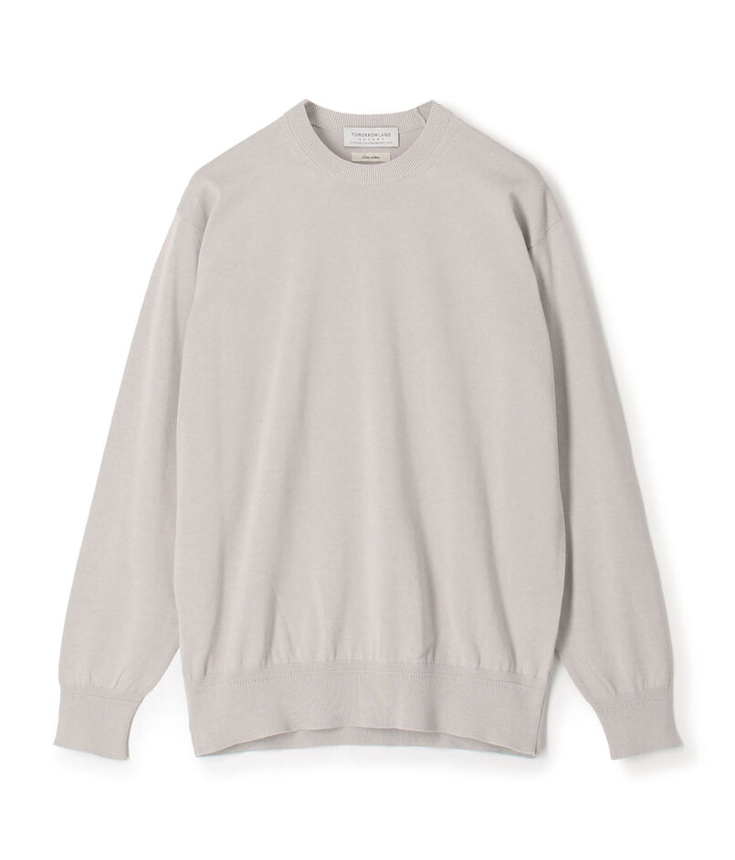 TOMORROWLAND tricot ギザコットン クルーネックプルオーバーニット