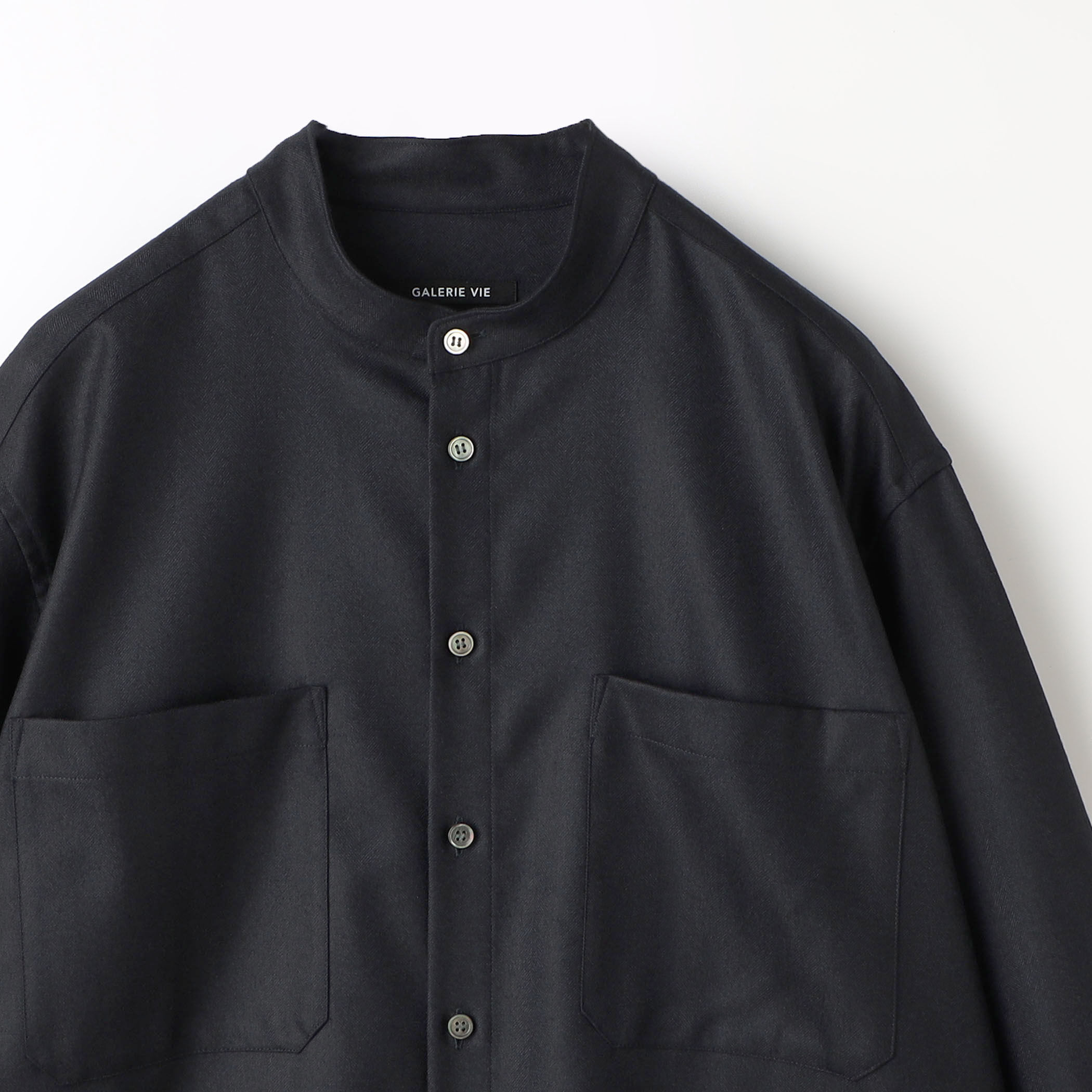 ライトフラノストレッチ スタンドカラーシャツ｜トゥモローランド 公式通販