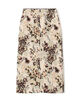 ブラッシュフラワープリント Iラインスカート
