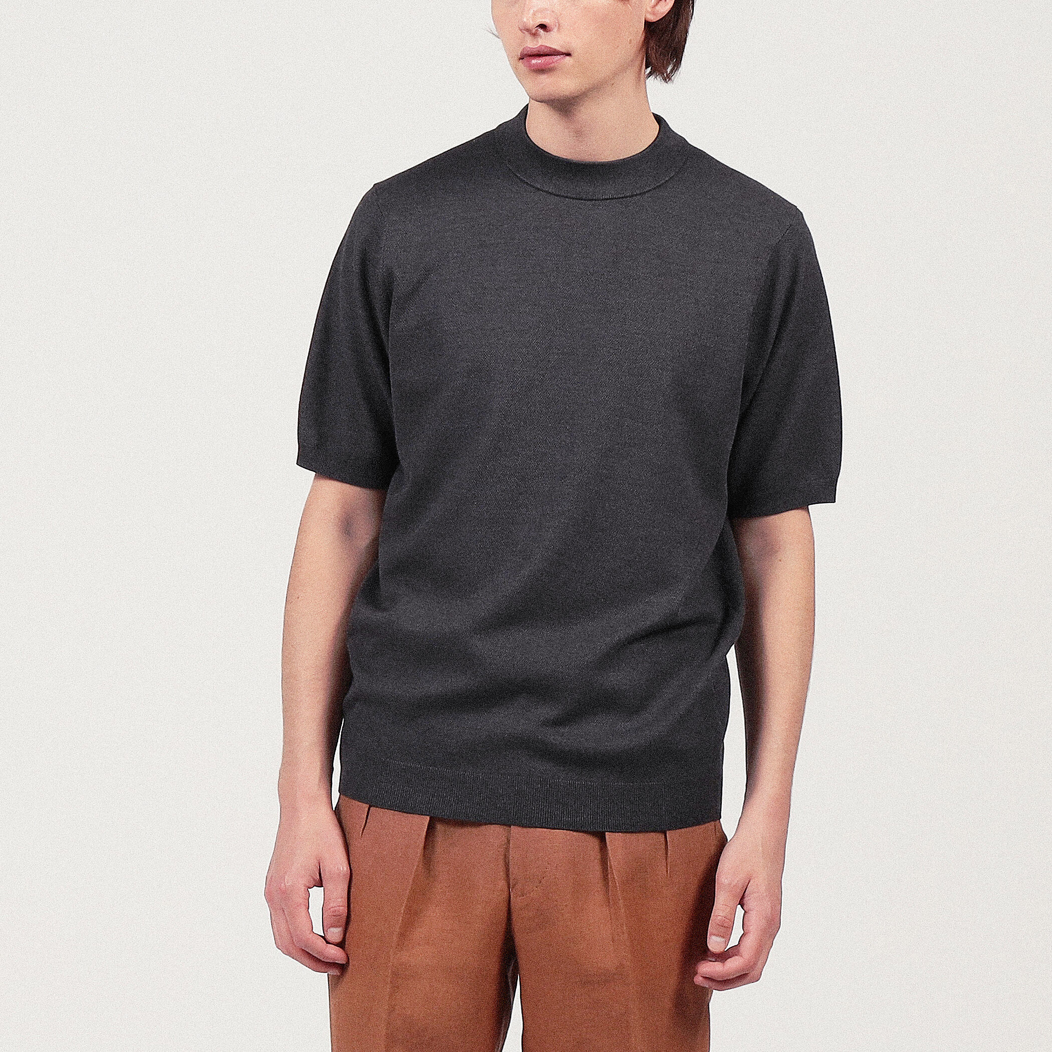 TOMORROWLAND tricot シルクコットン モックネックプルオーバー