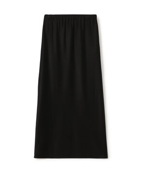 シルクストレッチサテン エラスティックストレートスカート
