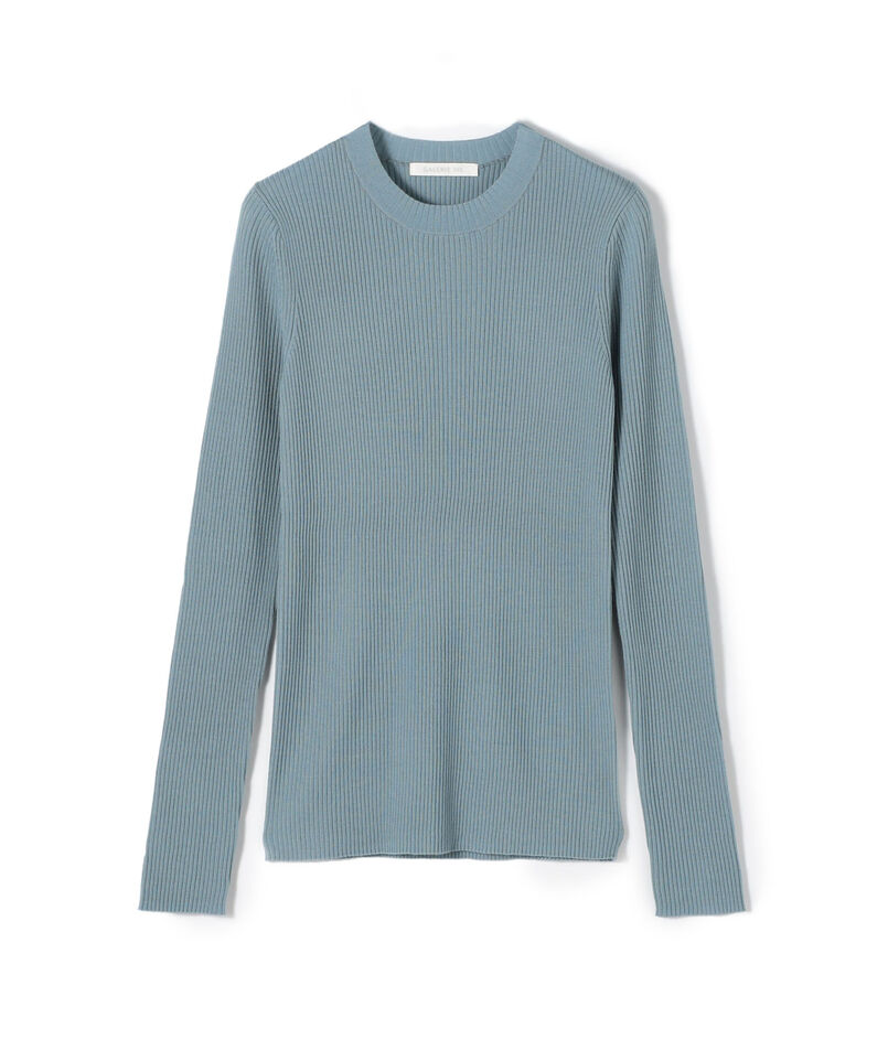 プルミエールウールリブ クルーネックプルオーバー