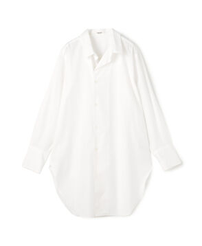 コットンブロード ベルト付きチュニックシャツ