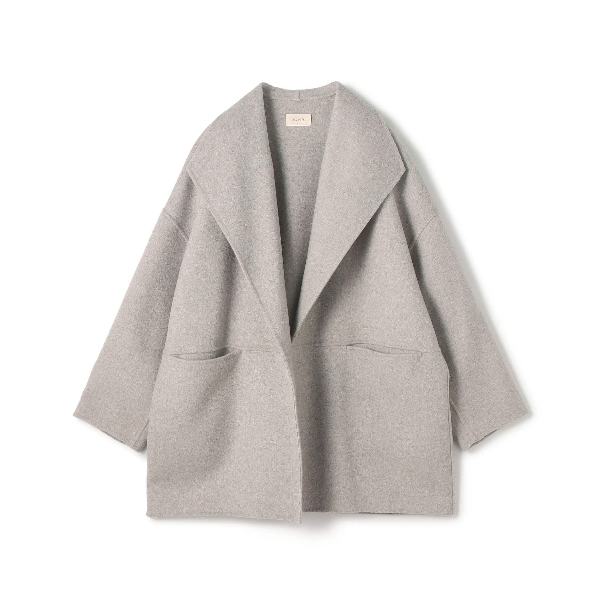 ダブルフェイスメルトンビーバー ウィングカラーコート