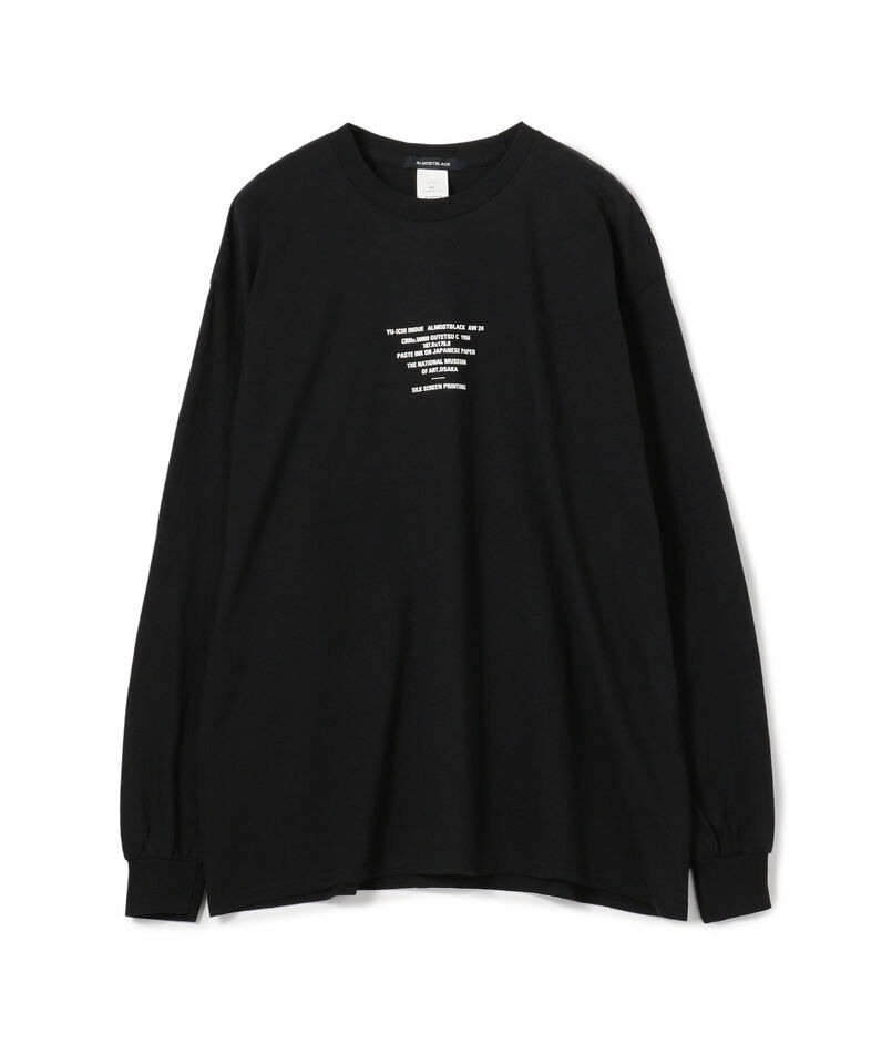 ALMOSTBLACK CREW NECK PRINT LONG