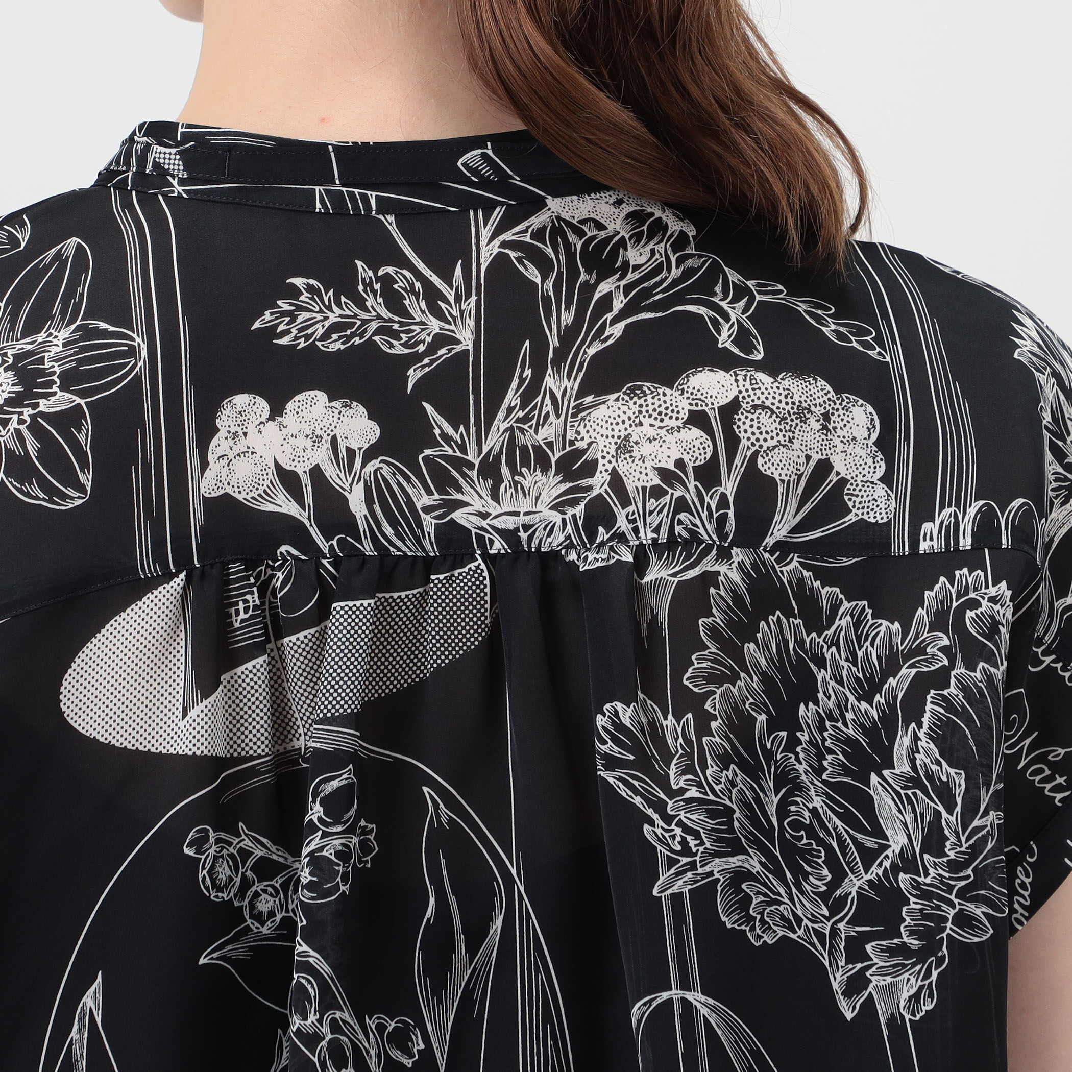 別注】manipuri for Ballsey Glass dome Flower ボウタイブラウス