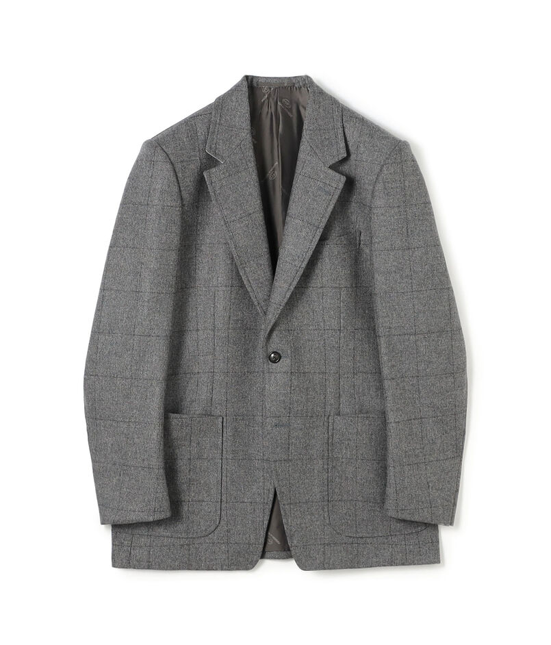 ウールツイード シングルブレステッド2Bジャケット LOVAT