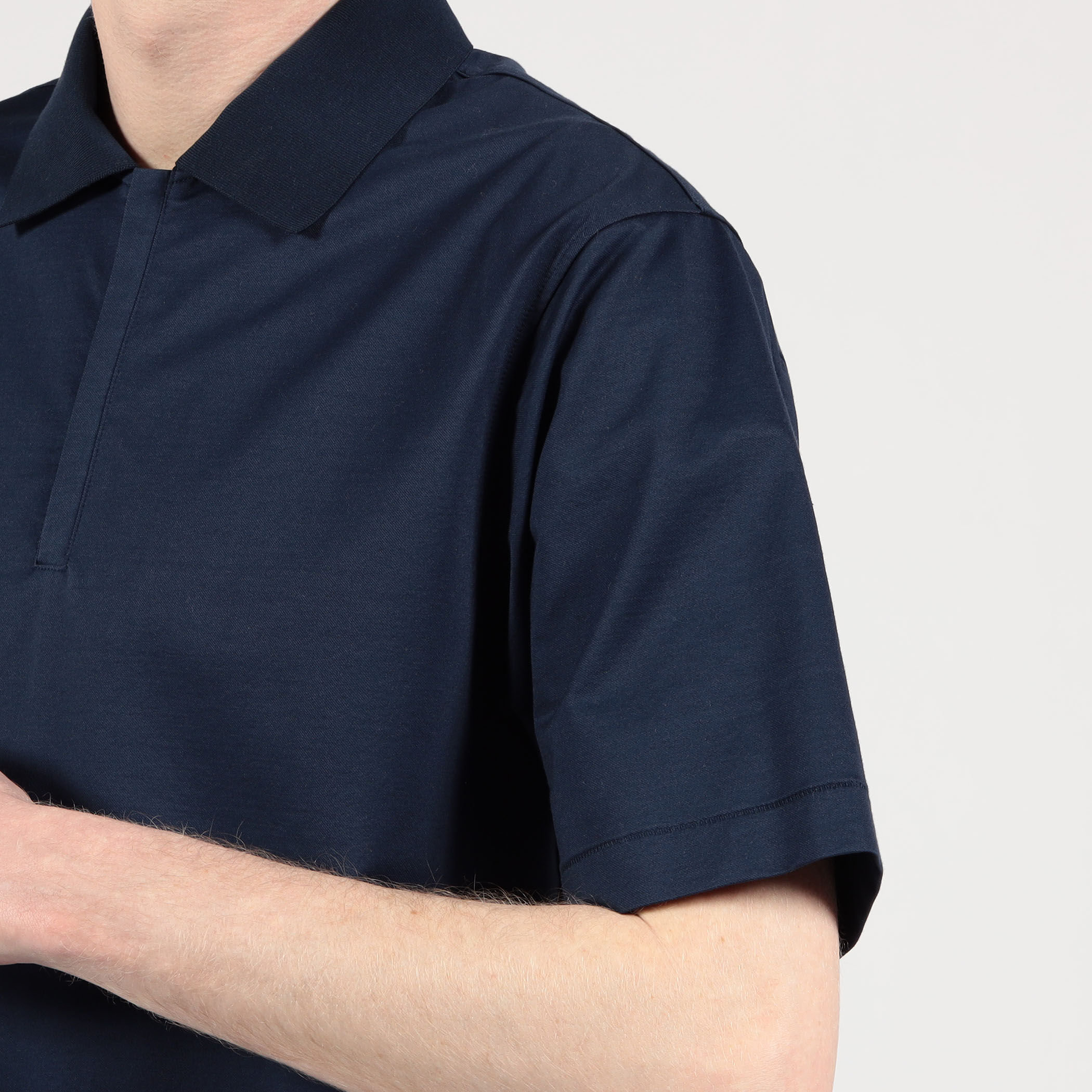 TOMORROWLAND ネイビー ポロシャツ TOMORROWLAND tricot シルクコットン ニット