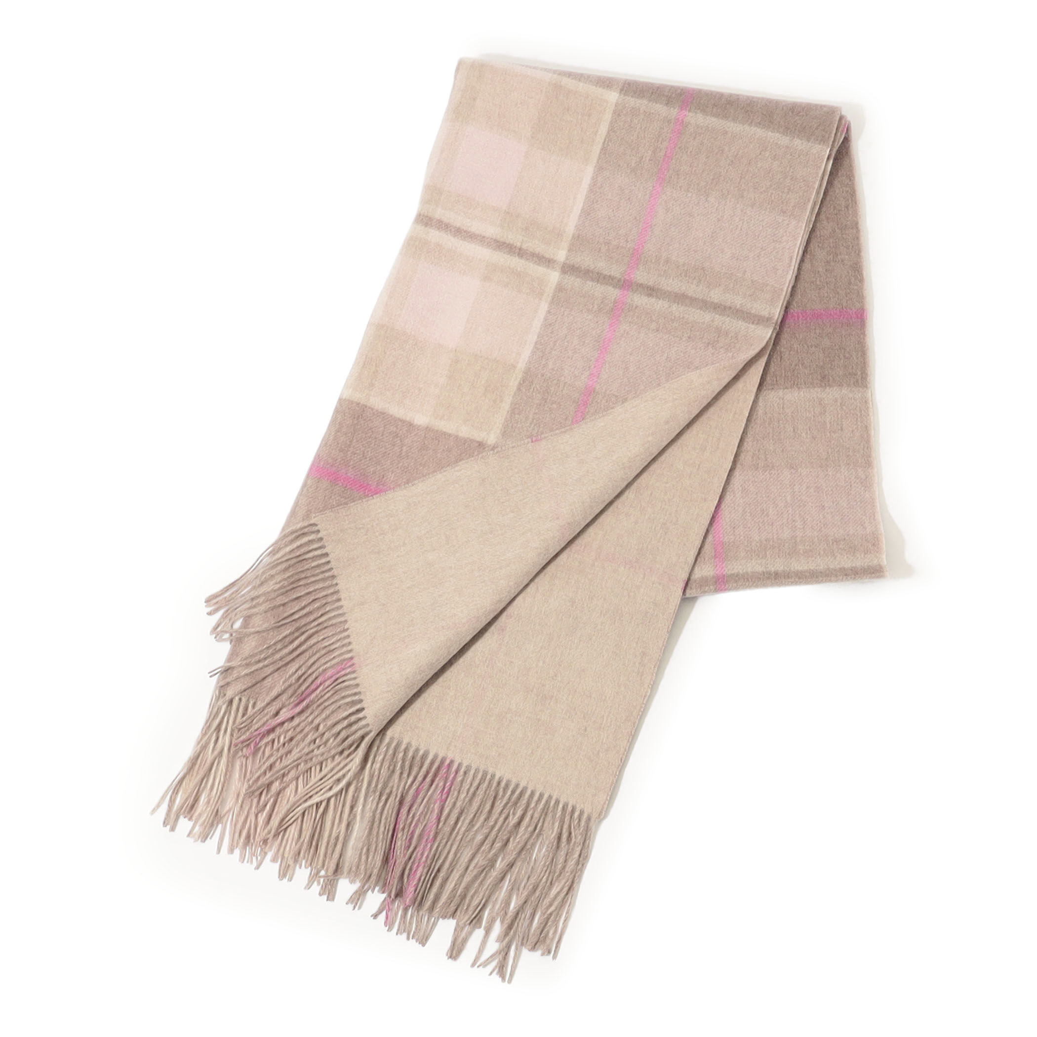 TOMORROWLAND カシミヤ ダブルフェイス チェックストール