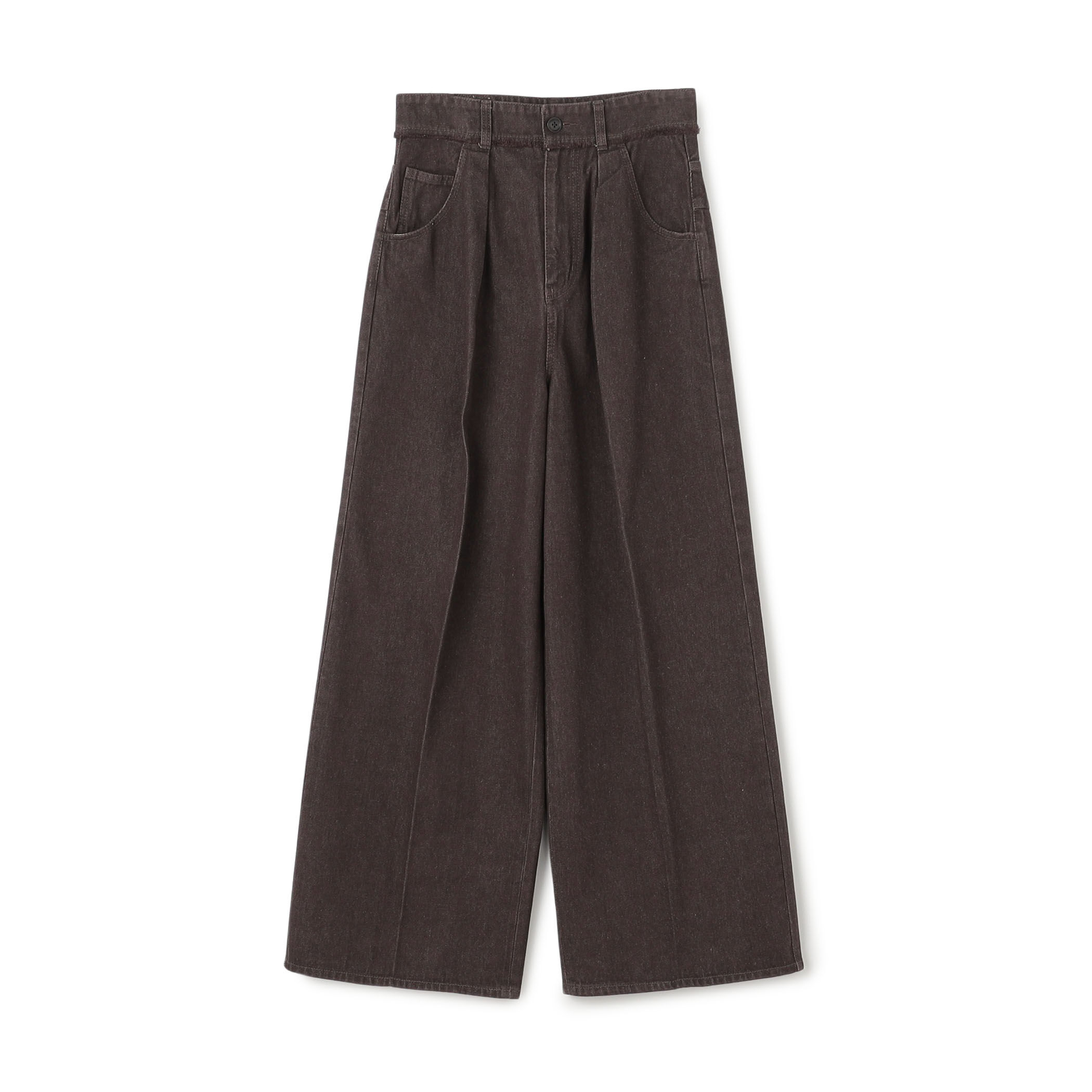 ハードツイストデニム ワイドストレートパンツ｜トゥモローランド 公式通販
