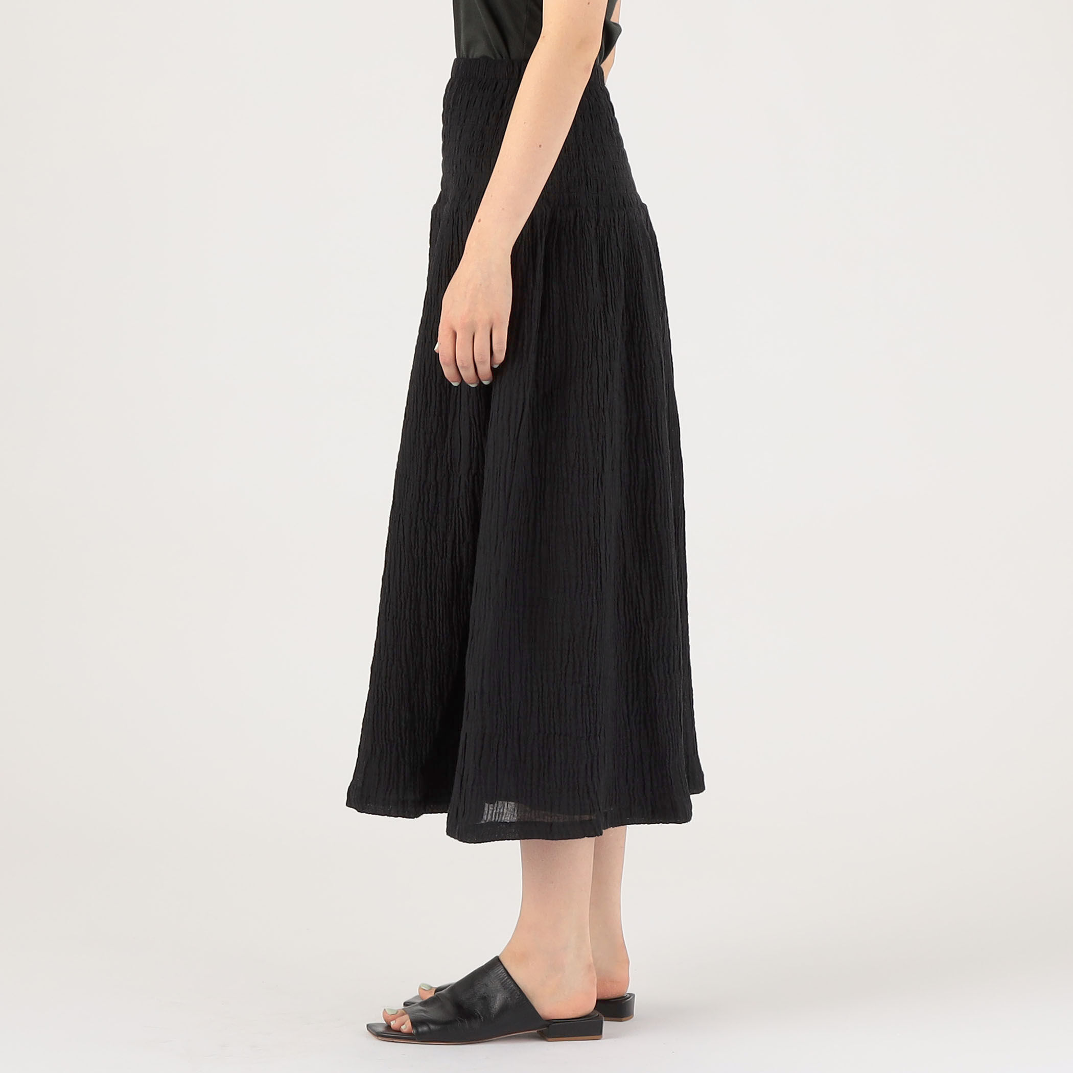BY MALENE BIRGER シルク・コットンプリーツスカート 38 BY MALENE BIRGER SOL コットンリネンスカート
