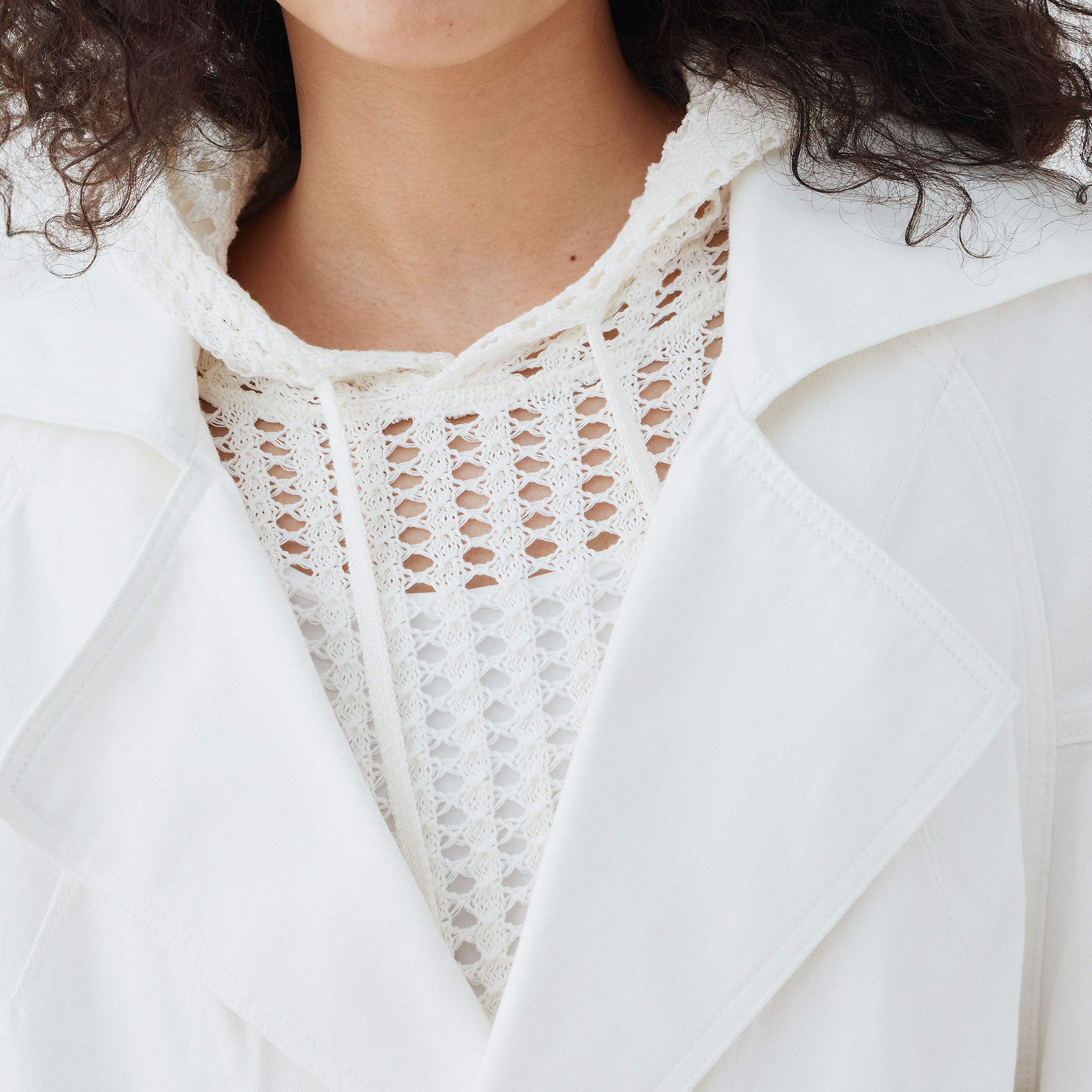 サンフェードデニム ワイドカラーブルゾン｜トゥモローランド 公式通販